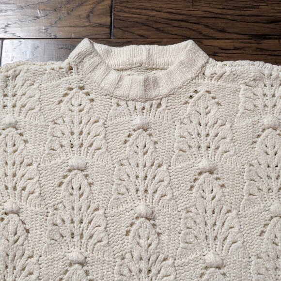 aerie knit sweater cream size small - Picture 3 of 16